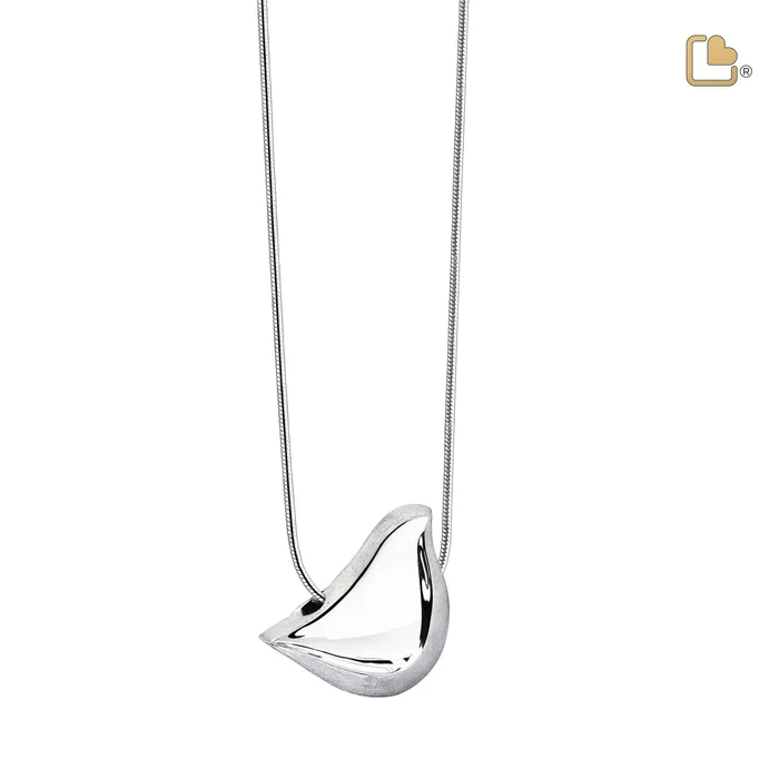 LoveBird Two Tone Sterling Silver Cremation Pendant LoveUrns Treasure Rings