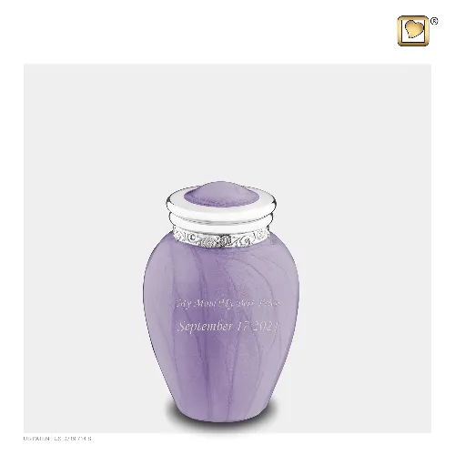 LoveUrns Earrings Keepsake Blessing Pearl Lavender Cremation Urn