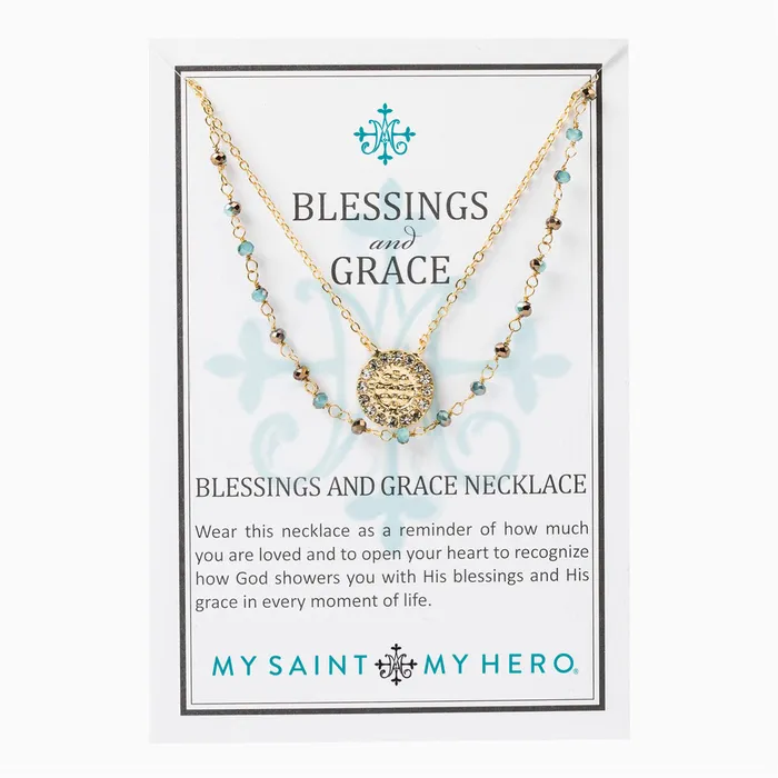 Necklaces My Saint My Hero Blessings and Grace Necklace
