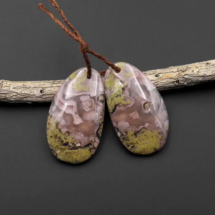Rare Natural Agua Nueva Agate Freeform Earring Drilled Matched Gemstone Cabochon Stone Bead Pair A2 Intrinsic Trading Earrings Rare Natural Agua Nueva Agate Freeform Earring Drilled Matched Gemstone Cabochon Stone Bead Pair A2 Intrinsic Trading Earrings