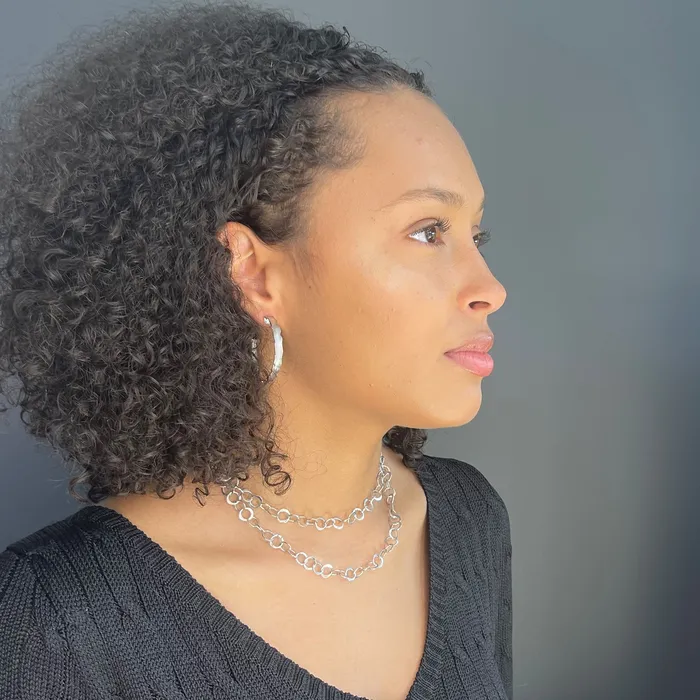 Unique Hoop Earrings Silver Multiple Sizes Q EVON Earrings