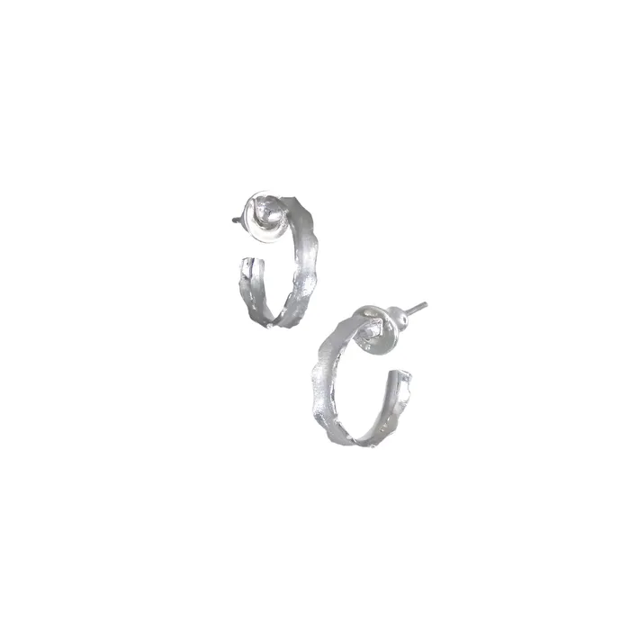 Unique Hoop Earrings Silver Multiple Sizes Q EVON Earrings