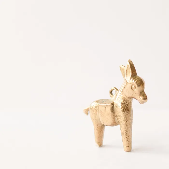 aliceeden Charm Necklaces Vintage 9ct Gold Donkey Charm