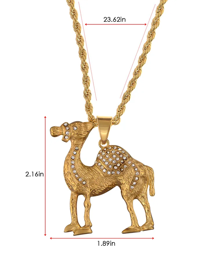 Alilang Necklaces Painted Hot Hump Camel Pendant Necklace