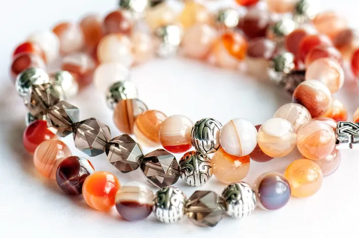 August Birthstone Sardonyx Bracelet Set Secure Lynx Fierce Lynx Designs Bracelets