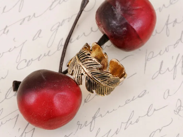Autumn Wrap Around Veined Leaf Ring Alilang Rings