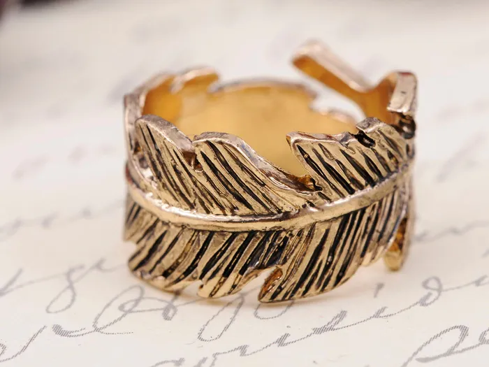 Autumn Wrap Around Veined Leaf Ring Alilang Rings