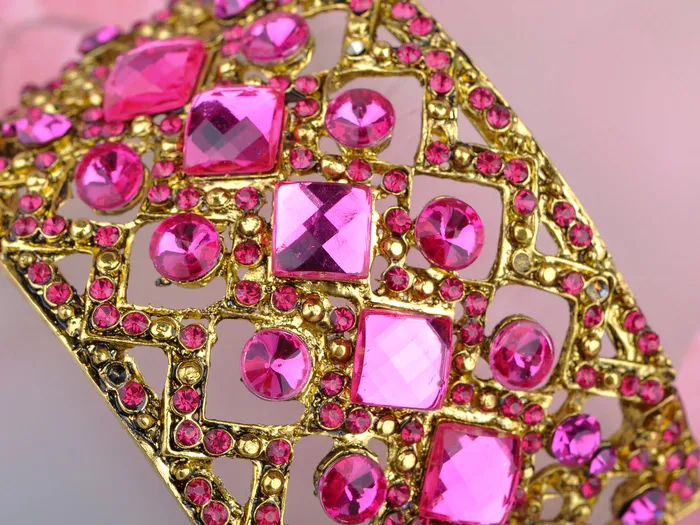 Bracelet Exotic Fuchsia Pink Cuff Bangle Alilang Bracelets