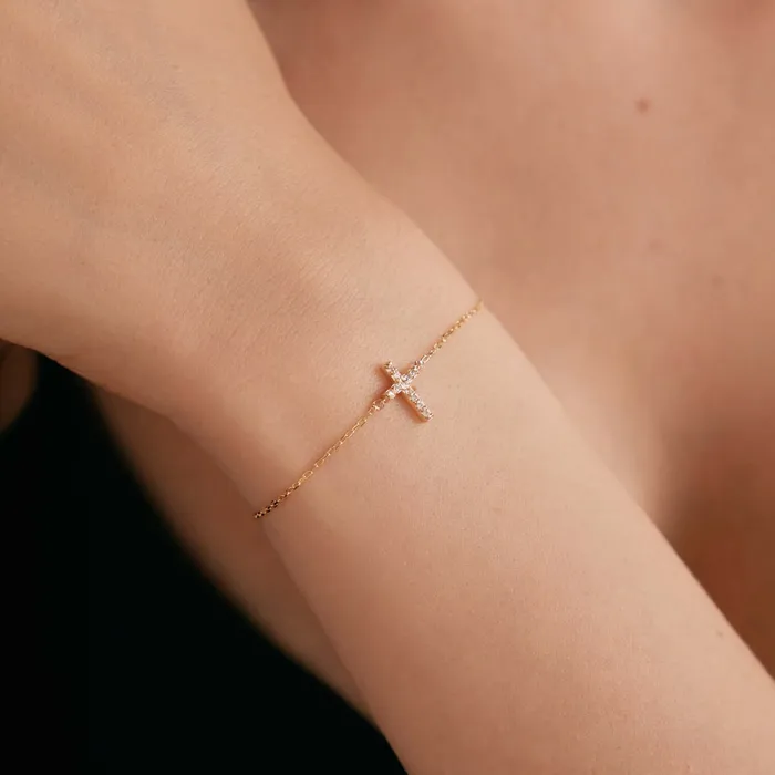 Bracelets Gelin Diamond Diamond Cross Bracelet