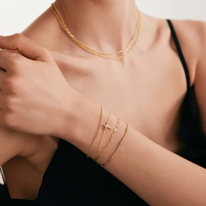 Bracelets Gelin Diamond Diamond Cross Bracelet