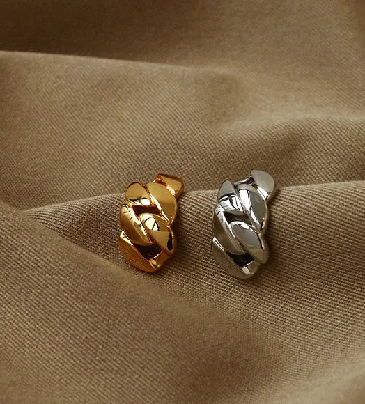 Curved Chain Earrings Refined by AnnaKaci Earrings