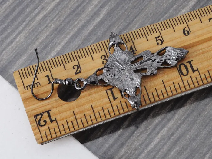 Earrings Alilang Gun Victorian Cross Hook Dangle Earrings Earrings Alilang Gun Victorian Cross Hook Dangle Earrings