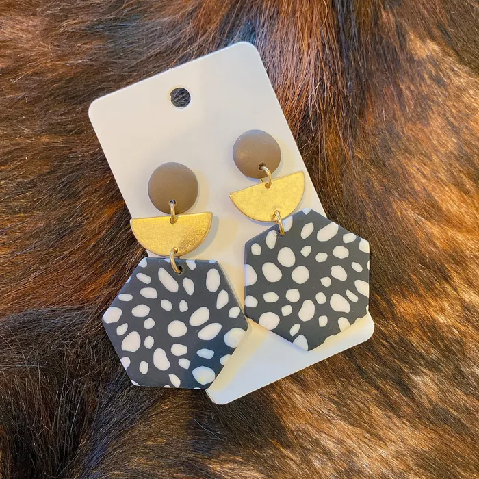 Earrings Animal Print Clay earrings Twisted Southern Roots