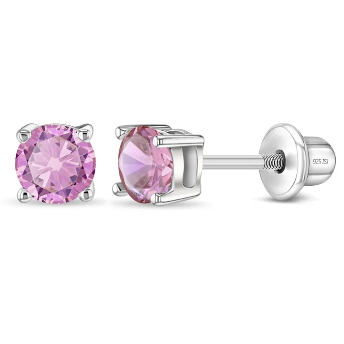 Earrings Baby Screw Back Earrings Classic Round Solitaire 4mm Baby Toddler Kids Earrings Screw Back Sterling Silver Earrings Baby Screw Back Earrings Classic Round Solitaire 4mm Baby Toddler Kids Earrings Screw Back Sterling Silver