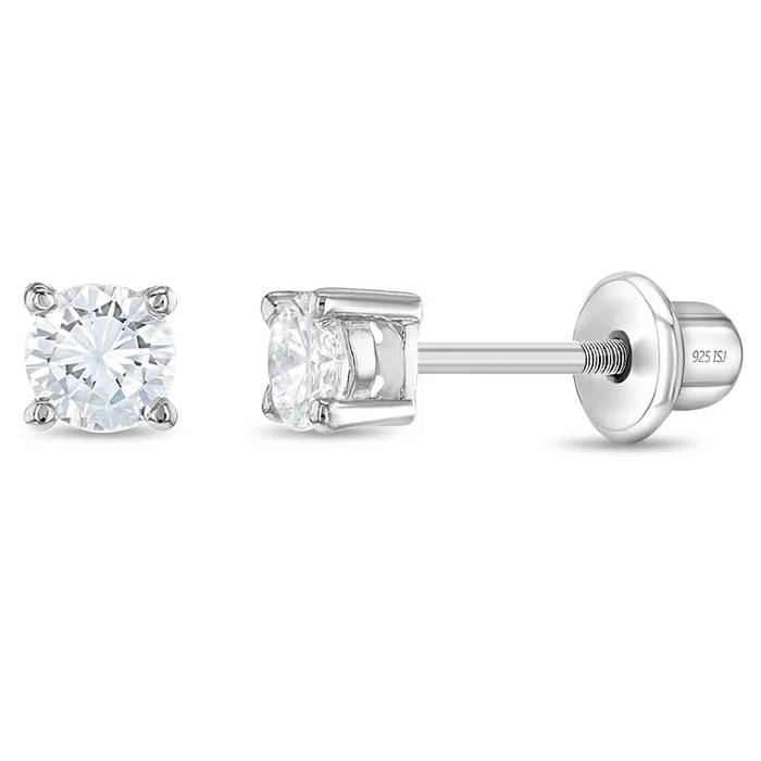 Earrings Baby Screw Back Earrings Traditional Prong Set 3mm Baby Toddler Kids Earrings Screw Back Sterling Silver Earrings Baby Screw Back Earrings Traditional Prong Set 3mm Baby Toddler Kids Earrings Screw Back Sterling Silver