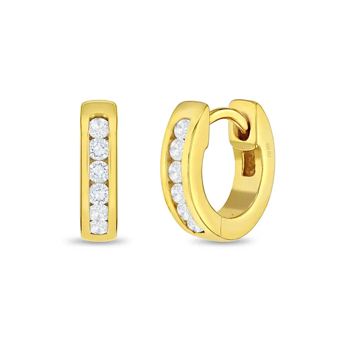 Earrings Channel Set CZ 8mm Baby Toddler Kids Earrings HoopHuggie Safety Latch Sterling Silver Gold Plated Kids Hoop Earrings Earrings Channel Set CZ 8mm Baby Toddler Kids Earrings HoopHuggie Safety Latch Sterling Silver Gold Plated Kids Hoop Earrings