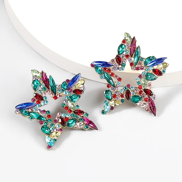 Earrings Dazzling Star Shaped Crystal Earrings Refined by AnnaKaci