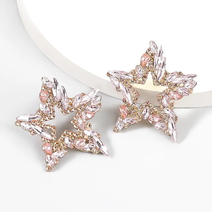 Earrings Dazzling Star Shaped Crystal Earrings Refined by AnnaKaci Earrings Dazzling Star Shaped Crystal Earrings Refined by AnnaKaci
