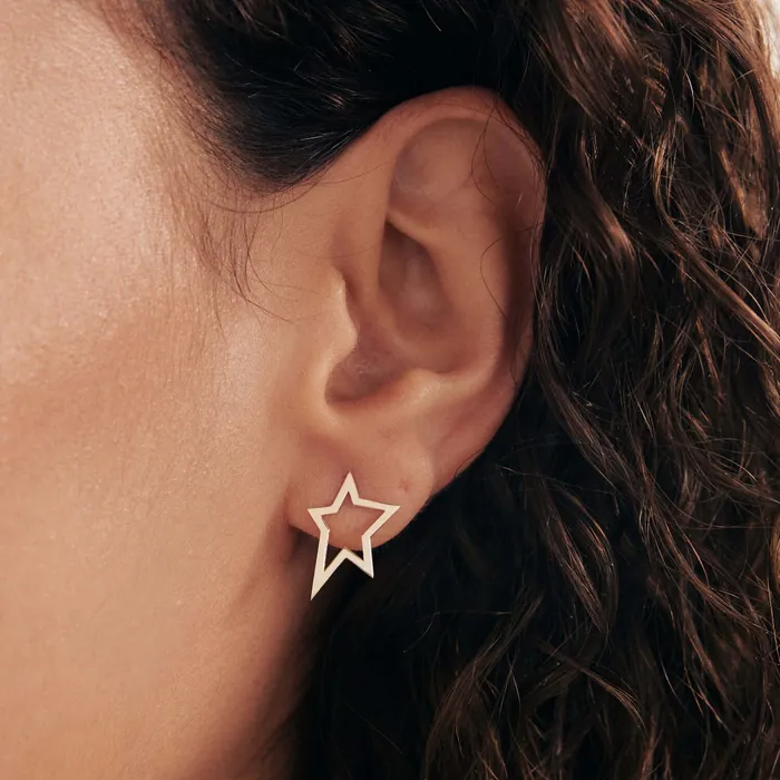Earrings Gelin Diamond Asymmetric Star Earrings