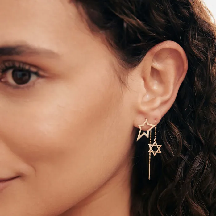 Earrings Gelin Diamond Asymmetric Star Earrings