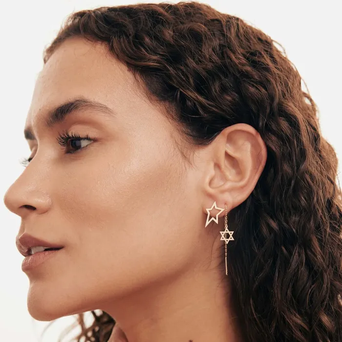 Earrings Gelin Diamond Asymmetric Star Earrings
