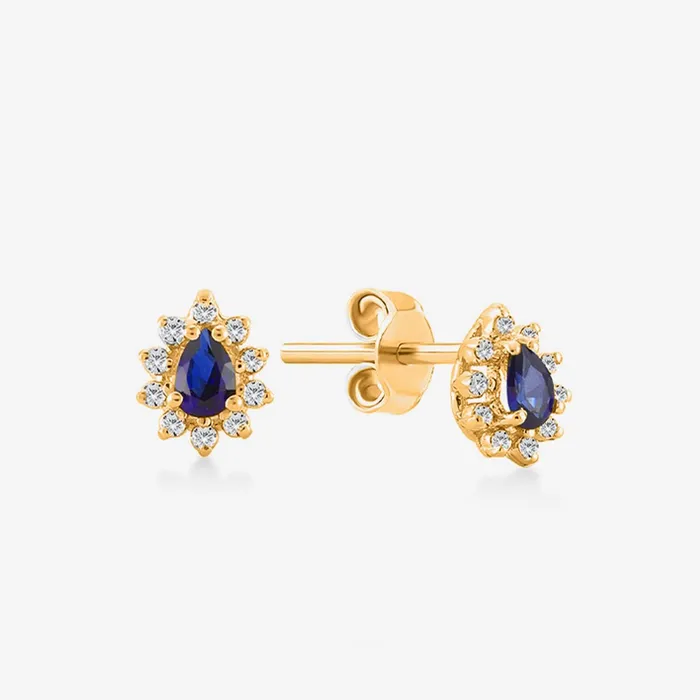 Earrings Gelin Diamond Diamond Sapphire Earrings