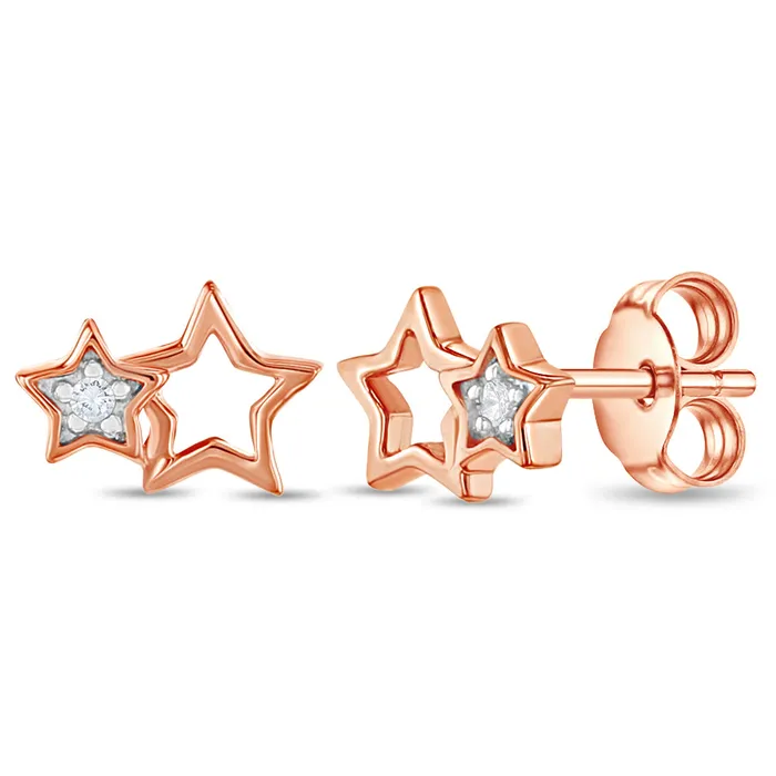 Earrings Kids Stud Earrings Starry Night Kids Teen Earrings Sterling Silver Rose Gold Plated Earrings Kids Stud Earrings Starry Night Kids Teen Earrings Sterling Silver Rose Gold Plated