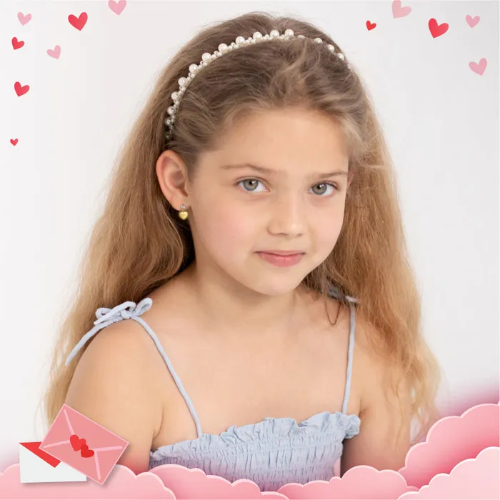 Earrings PPLRHIDDENPRODUCT 14k Gold Dangle Heart Kids Childrens Girls Earrings Safety Screw Back