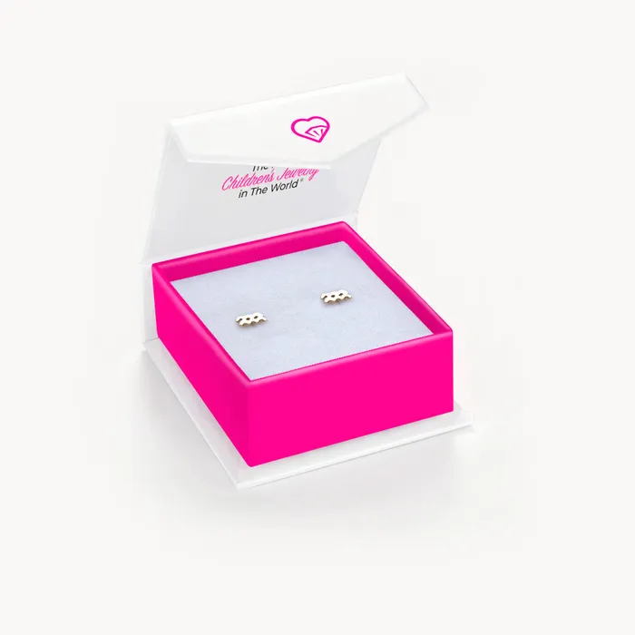 Earrings Split 14k Gold Dainty Aquarius Zodiac Baby Toddler Kids Earrings Safety Screw Back