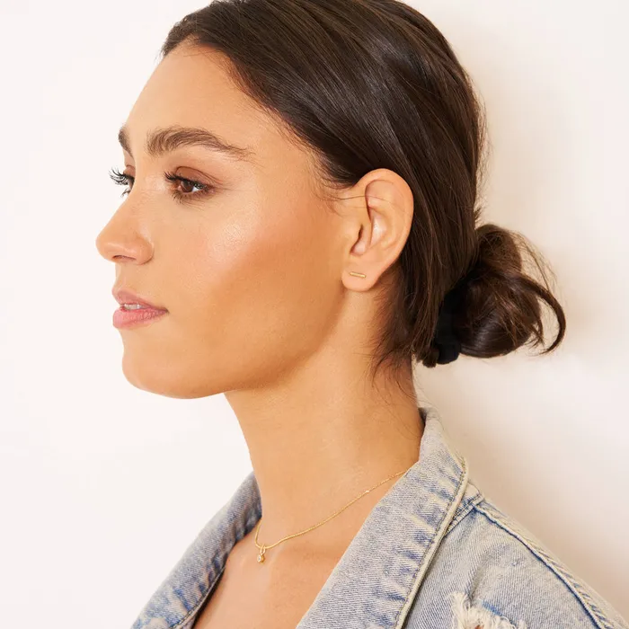 Earrings Womens Earrings 14k Gold Thin Bar Womens Earrings