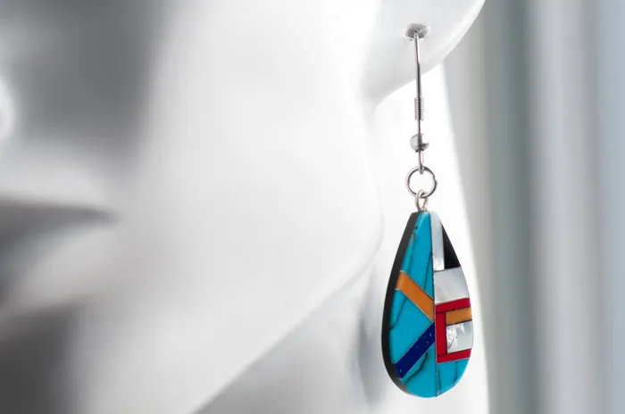 Fierce Lynx Designs Earrings Turquoise Pearl Teardrop Earrings