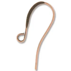 Findings Connection Earrings PK07ACP Antique Copper Plate Ear Wires With Front Loop Pkg 10 Findings Connection Earrings PK07ACP Antique Copper Plate Ear Wires With Front Loop Pkg 10