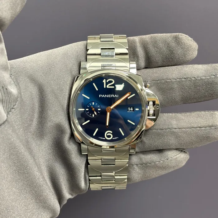 Happy Jewelers Watches Panerai Luminor 42mm Blue Dial Watch Ref PAM01124