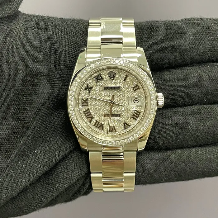 Happy Jewelers Watches Rolex Datejust 36mm Pave Dial Watch Ref 116264 Happy Jewelers Watches Rolex Datejust 36mm Pave Dial Watch Ref 116264