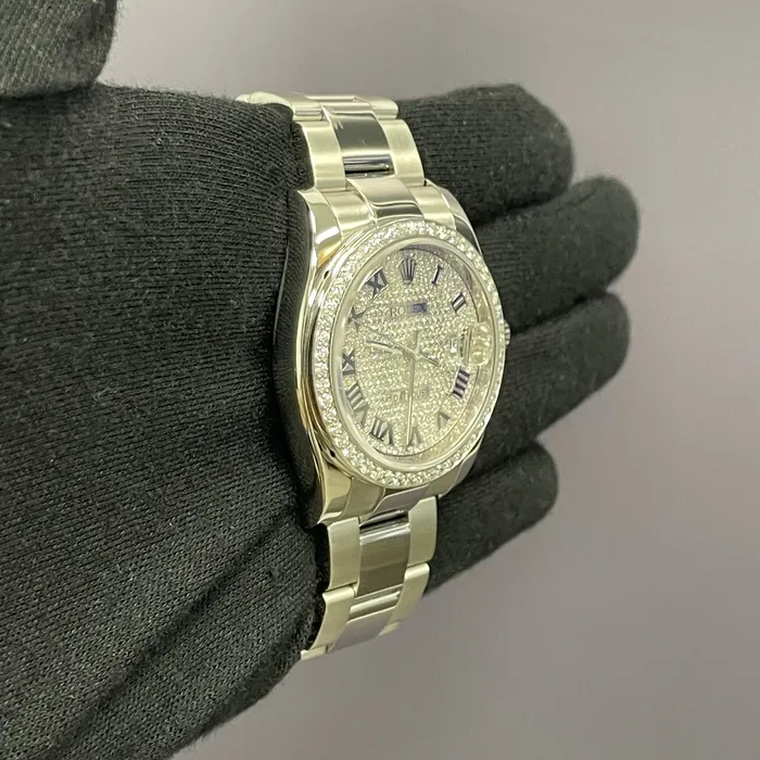 Happy Jewelers Watches Rolex Datejust 36mm Pave Dial Watch Ref 116264 Happy Jewelers Watches Rolex Datejust 36mm Pave Dial Watch Ref 116264
