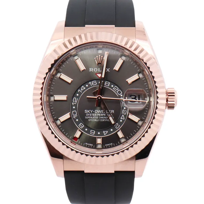 Happy Jewelers Watches Rolex SkyDweller 42mm Rhodium Dial Watch Ref 326235