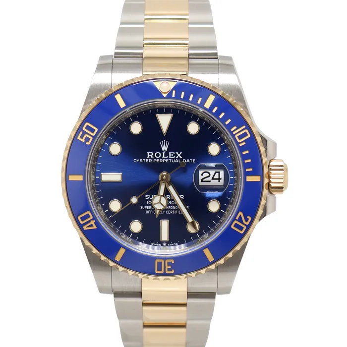 Happy Jewelers Watches Rolex Submariner 41mm Blue Dial Watch Ref 126613LB