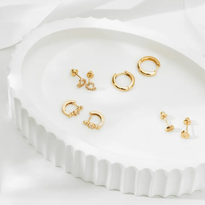 Kids Hoop Earrings Earrings 14k Gold Thick Polished 9mm Toddlers Kids Childrens Girls Earrings Hoop