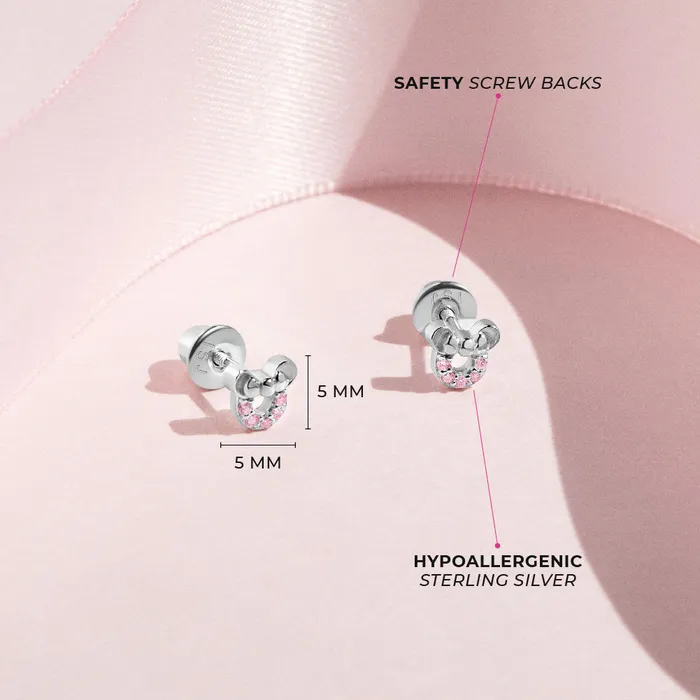 Kids Screw Back Earrings Earrings Petite Mouse Baby Toddler Kids Earrings Screw Back Sterling Silver