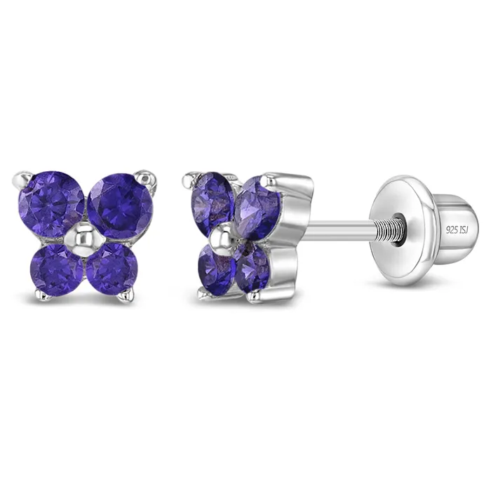 Kids Screw Back Earrings Earrings Teenie Tiny Butterfly Baby Toddler Kids Earrings Screw Back Sterling Silver