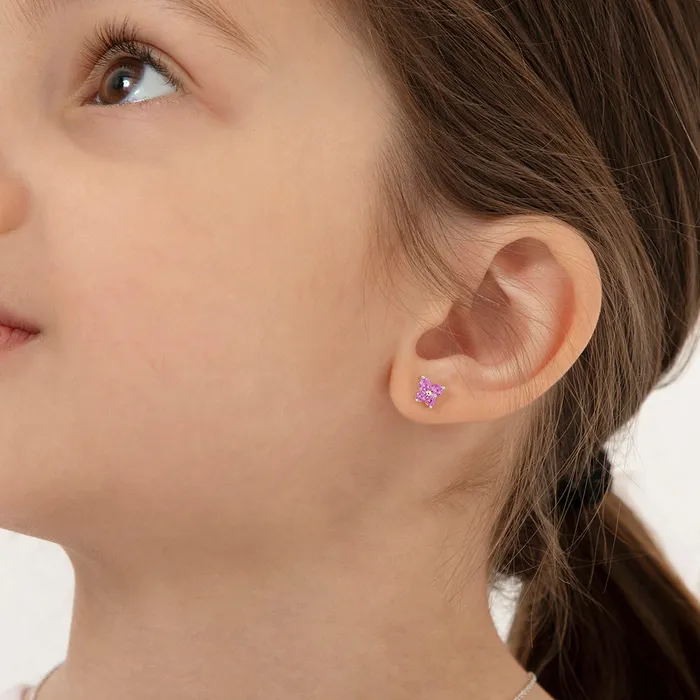Kids Screw Back Earrings Earrings Teenie Tiny Butterfly Baby Toddler Kids Earrings Screw Back Sterling Silver