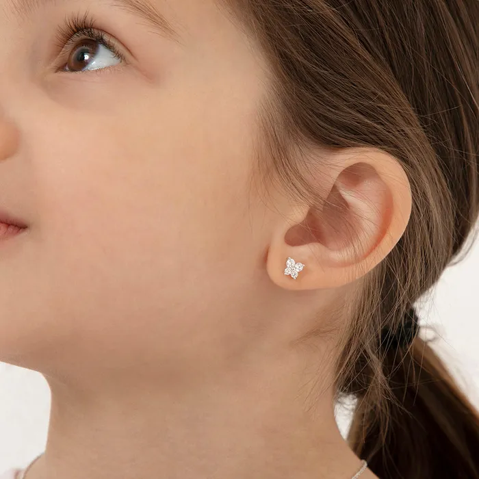Kids Screw Back Earrings Earrings Teenie Tiny Butterfly Baby Toddler Kids Earrings Screw Back Sterling Silver