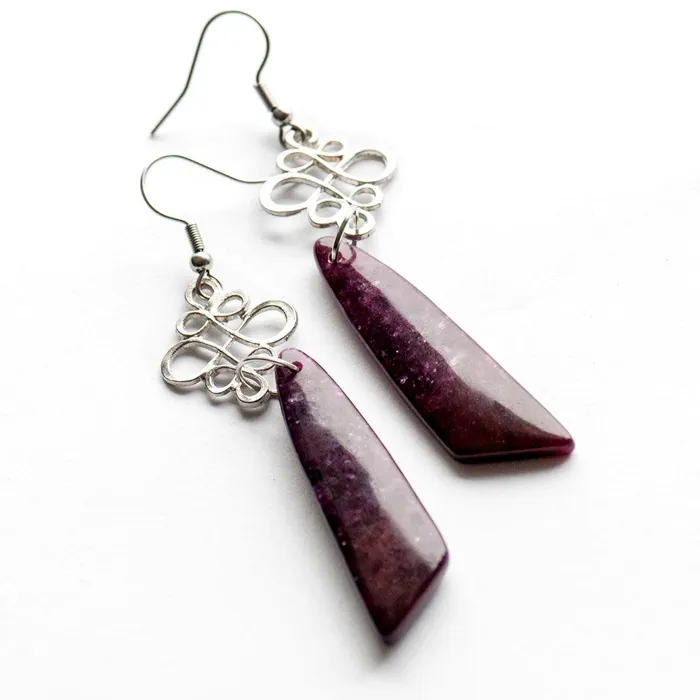 Lepidolite Earrings Fierce Lynx Designs Earrings