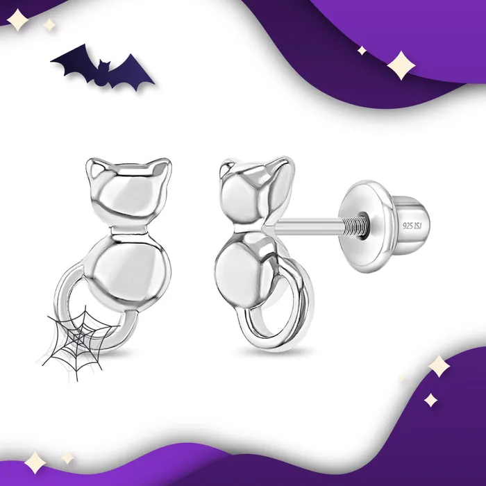 PPLRHIDDENPRODUCT Earrings Purrfectly Haunting Earrings Sterling Silver