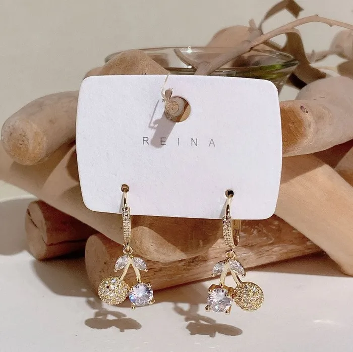 Refined by AnnaKaci Earrings Diamond Cherry Earrings