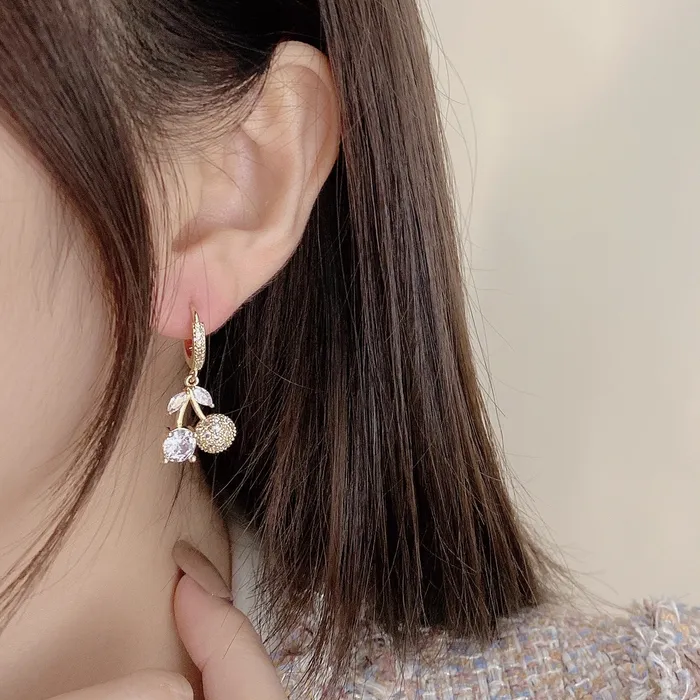 Refined by AnnaKaci Earrings Diamond Cherry Earrings Refined by AnnaKaci Earrings Diamond Cherry Earrings