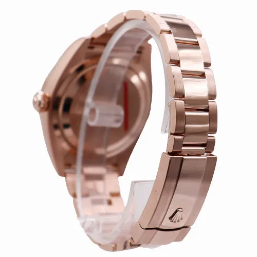 Rolex Mens SkyDweller 18K Rose Gold 42mm Rhodium Stick Dial Watch Ref 326935 Happy Jewelers Earrings