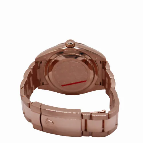 Rolex Mens SkyDweller 18K Rose Gold 42mm Rhodium Stick Dial Watch Ref 326935 Happy Jewelers Earrings