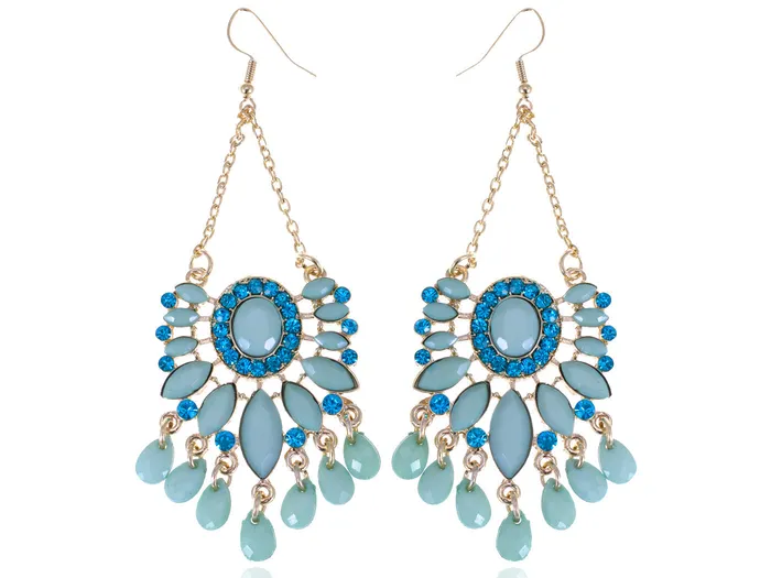 Vintage Bohemian Dangle Earrings Pendant Earrings Blue Bead Pendant Earrings For Women And Girls Alilang Earrings Vintage Bohemian Dangle Earrings Pendant Earrings Blue Bead Pendant Earrings For Women And Girls Alilang Earrings
