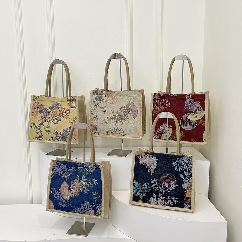 Top-Handle Bags | Womens Jacquard-knit tote Bags Top-Handle Bags